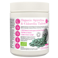 Combined Organic Spirulina & Chlorella Tablets - 500mg