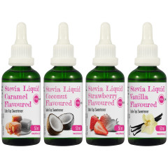 Stevia Liquid Drops 50ml  - Available in Four Flavours & Pure