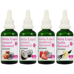 Stevia Liquid Drops 50ml  - Available in Four Flavours