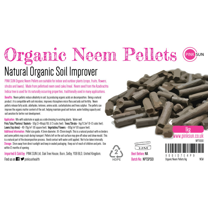 thumbnail interactive-video image 1 of GAPS Organic Neem Seed Meal Fertilizer - Slow Release Pellets, 1lb - All Purpose Indoor/Outdoor 1 of 5