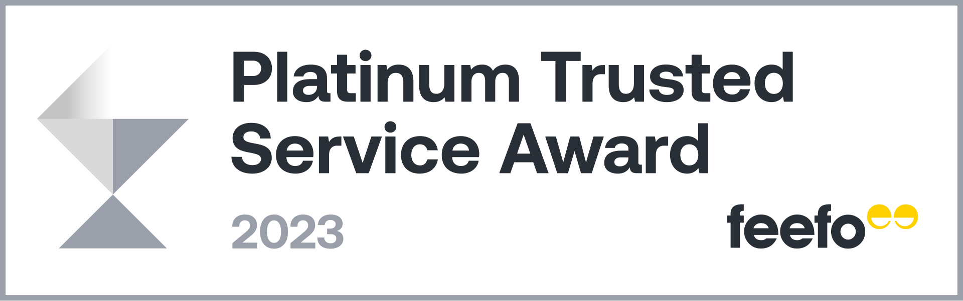 Feefo 2023 Platinum Award Winner